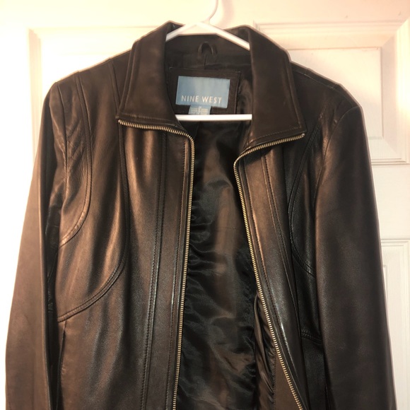 Nine West leather jacket EUC medium